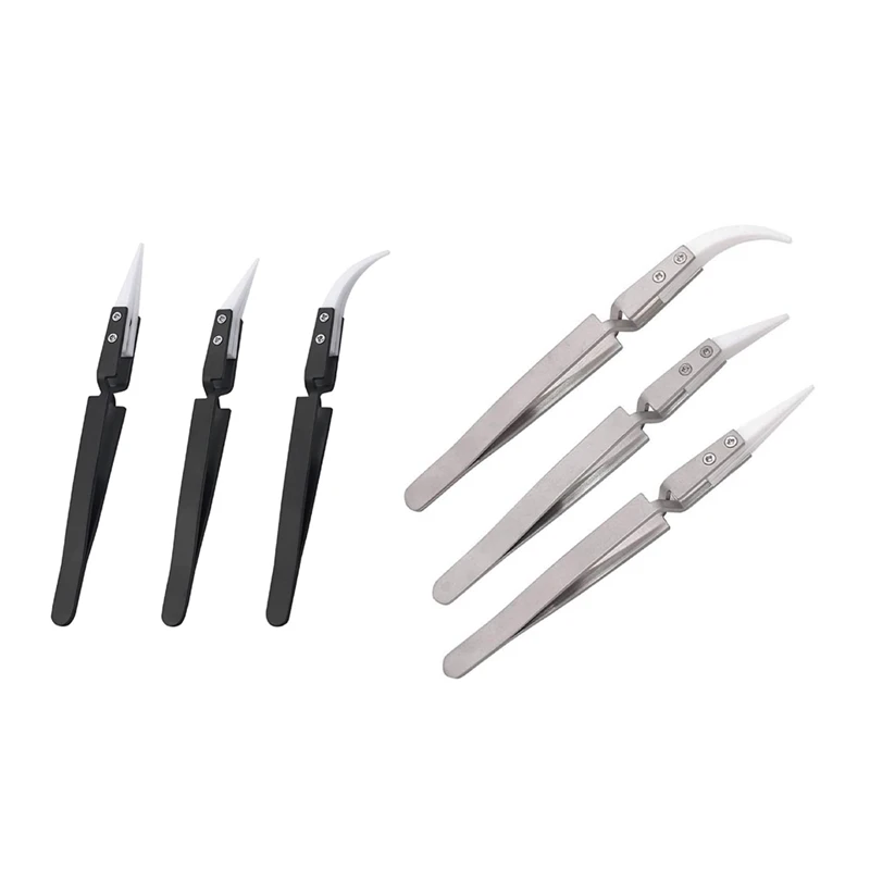 Spot Goods 3Pcs Anti-Static Reverse Ceramic Tweezer IC SMD SMT Reverse Tweezers Heat Resistant 1000 Degree Hand Tools
Spot Goods 3Pcs Anti-Static Reverse Ceramic Tweezer IC SMD SMT Reverse Tweezers Heat Resistant 1000 Degree Hand Tools