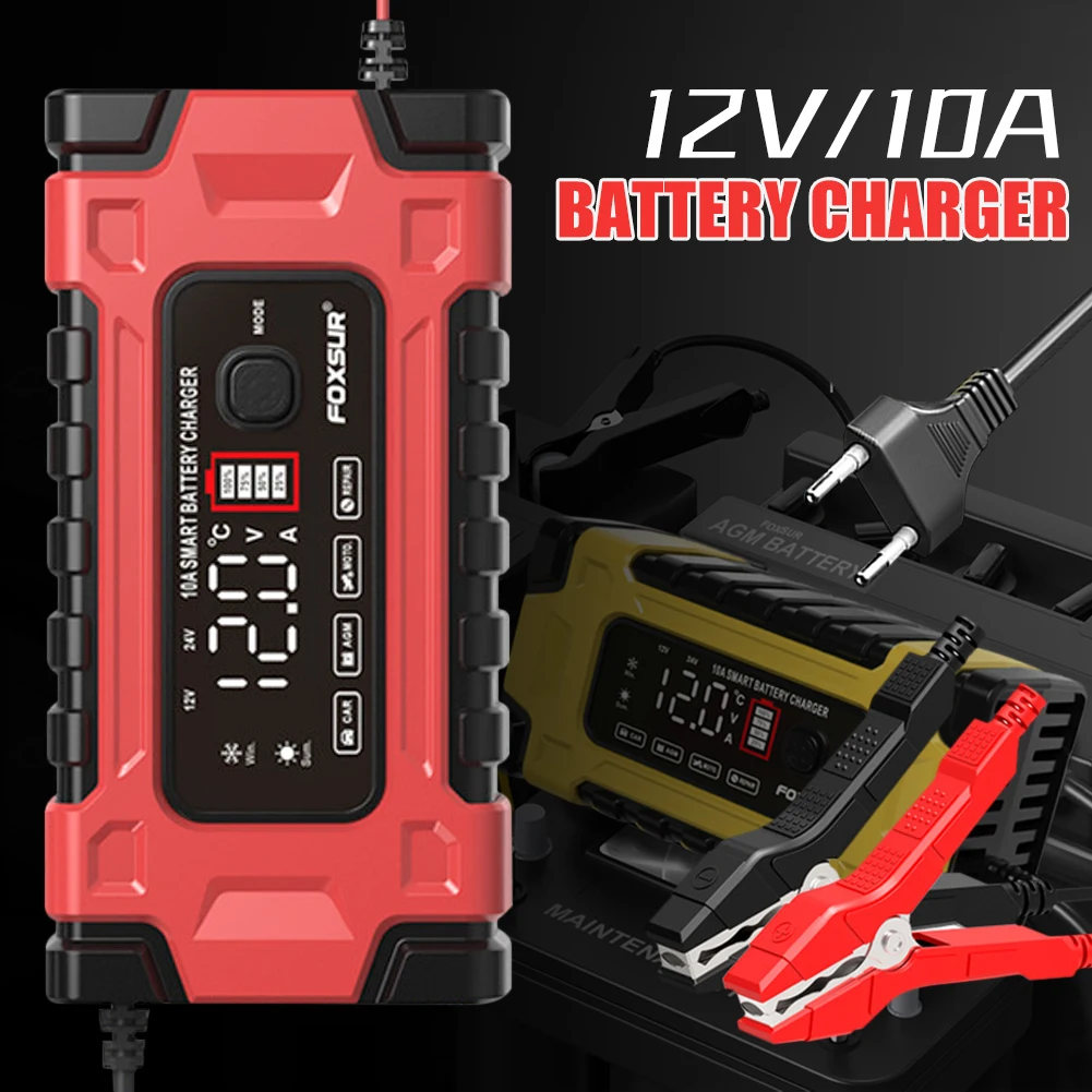 12V-24V 10A Full Automatic Battery-chargers Digital Car Battery Chargers Power Puls Repair Chargers AGM GEL Wet Dry LeadAcid
12V-24V 10A Full Automatic Battery-chargers Digital Car Battery Chargers Power Puls Repair Chargers AGM GEL Wet Dry LeadAcid