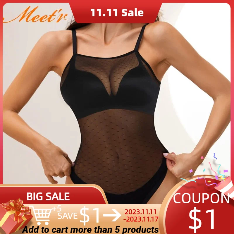 Meet'r Women Sexy Underwear Elasticity Lace Bodysuit Ladies Sleeveless Transparent Jumpsuit Ultrathin Breathable Lingerie
Meet'r Women Sexy Underwear Elasticity Lace Bodysuit Ladies Sleeveless Transparent Jumpsuit Ultrathin Breathable Lingerie