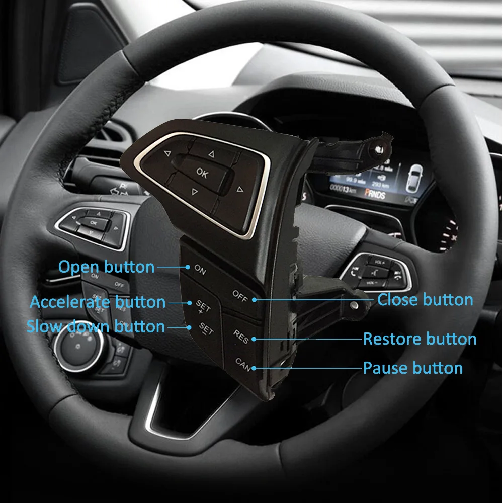 Multifunction Steering Wheel Cruise Control Button with Cable Accessory Control for Ford Focus MK3 Ecosport Kuga F1ET-9E740-BB 
Multifunction Steering Wheel Cruise Control Button with Cable Accessory Control for Ford Focus MK3 Ecosport Kuga F1ET-9E740-BB