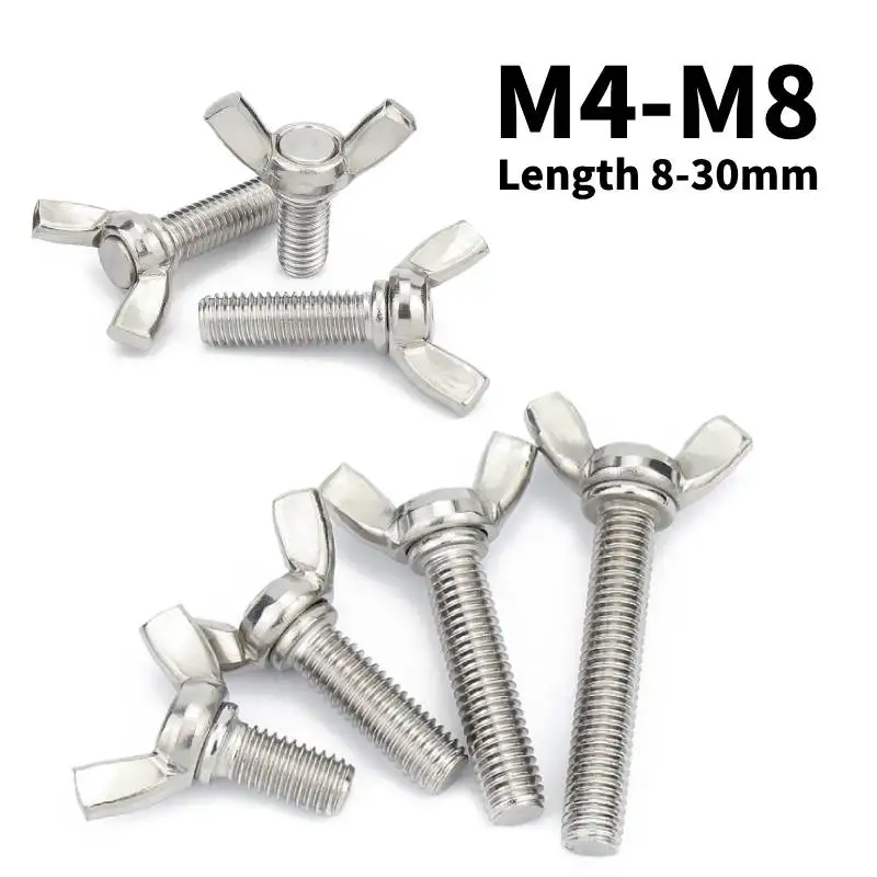 316 Stainless Steel Butterfly Wing Bolts Screw Wing Head Thumb Screws Butterfly Bolt Thumb Wing Screw Claw Hand Tighten Screws
316 Stainless Steel Butterfly Wing Bolts Screw Wing Head Thumb Screws Butterfly Bolt Thumb Wing Screw Claw Hand Tighten Screws