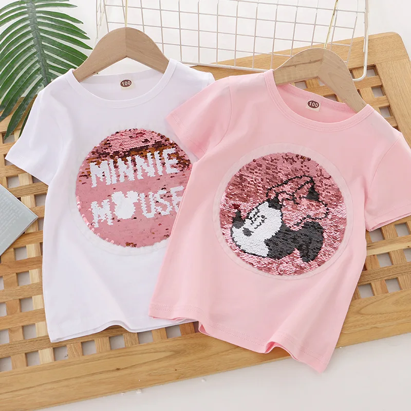 Girls Boys Mickey Minnie T-shirts Tops Harajuku Short Sleeve Children Streetwear Europe and America Trendy Disney Clothes Tees
Girls Boys Mickey Minnie T-shirts Tops Harajuku Short Sleeve Children Streetwear Europe and America Trendy Disney Clothes Tees