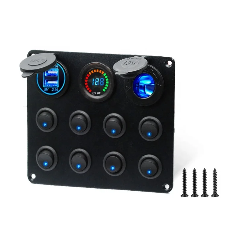 Car Boat 5 Gang Led Rocker Switch 4.2A USB Charger Rocker Control Panel Xiaomi Home Smart Waterproof DC 12V 24V Panel For Marine
Car Boat 5 Gang Led Rocker Switch 4.2A USB Charger Rocker Control Panel Xiaomi Home Smart Waterproof DC 12V 24V Panel For Marine
