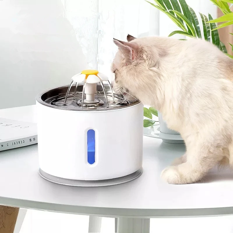 2.4L Pet Water Fountain With Fliters USB Automatic Oxygenated Water Dispenser Smart LED Stainless Steel Tray Pet Drinking Feeder
2.4L Pet Water Fountain With Fliters USB Automatic Oxygenated Water Dispenser Smart LED Stainless Steel Tray Pet Drinking Feeder
