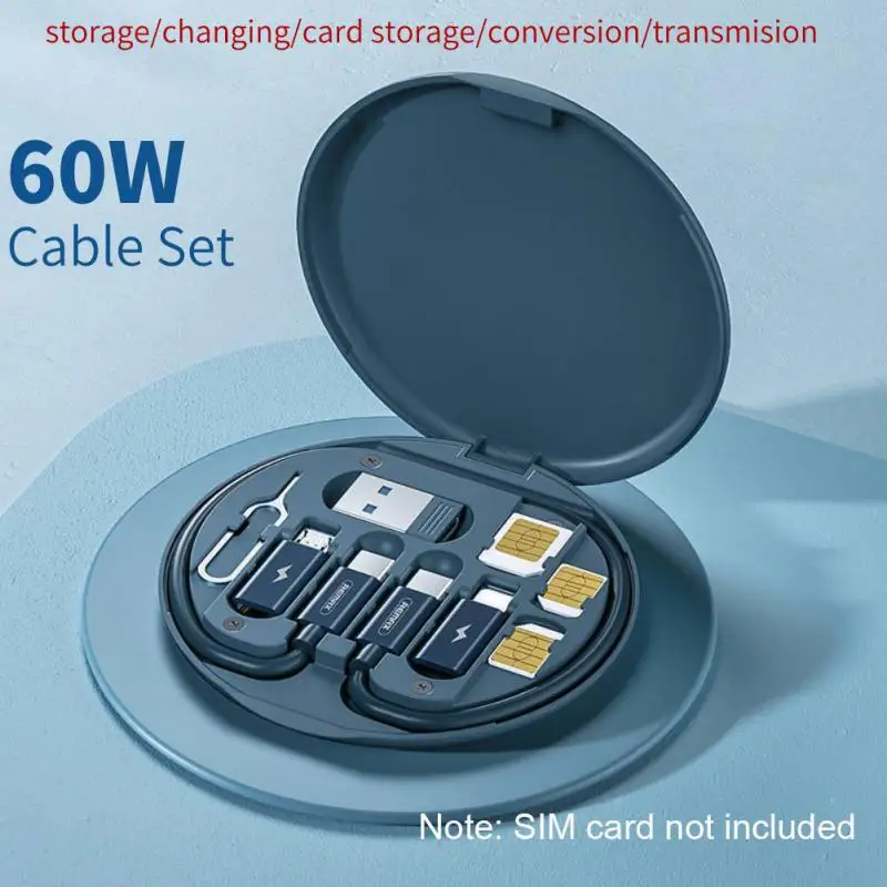 60w Fast Charging Cables One Driven Four Storage Box Charging Mobile Phone Data Cable USB Charger For Apple Android Type-C
60w Fast Charging Cables One Driven Four Storage Box Charging Mobile Phone Data Cable USB Charger For Apple Android Type-C