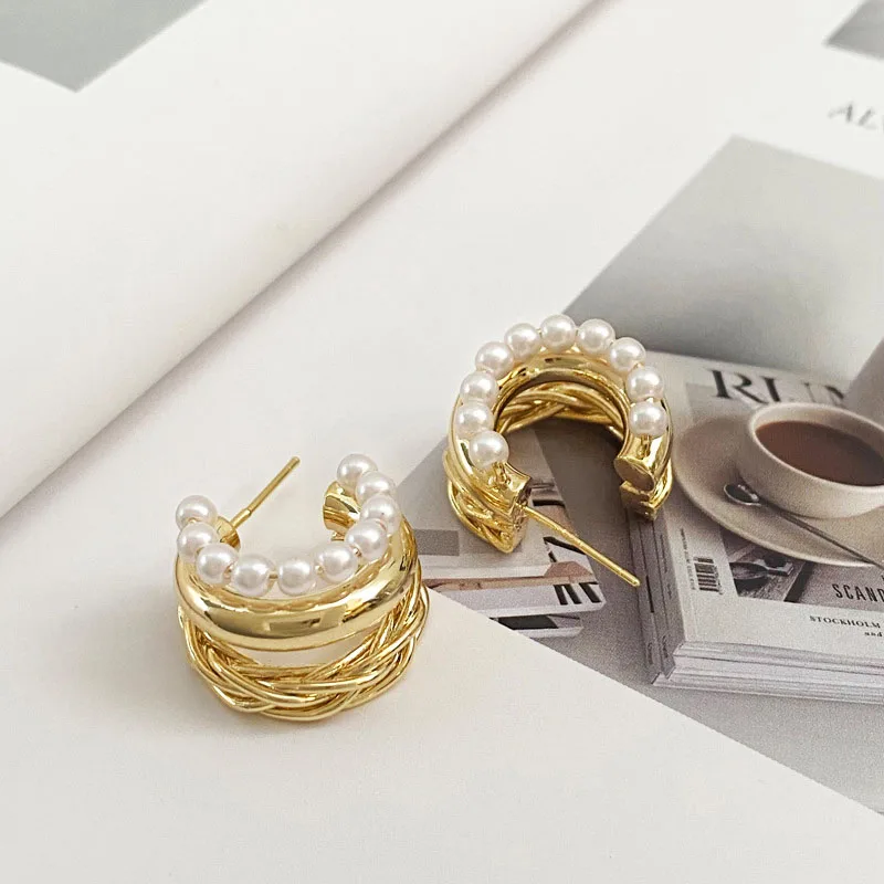 Luxury Brand Design Multi-layer Pear Chain Pierced C Stud Earrings For Women Metal Gold Silver Color Korean Ear Jewelry Gift
Luxury Brand Design Multi-layer Pear Chain Pierced C Stud Earrings For Women Metal Gold Silver Color Korean Ear Jewelry Gift