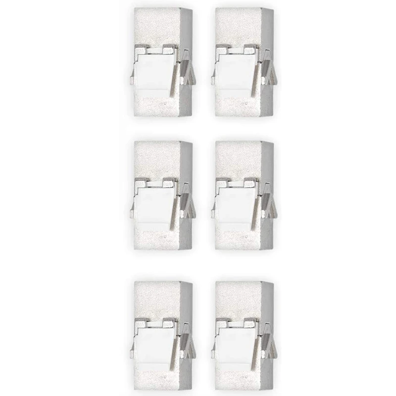 

CAT6A Network Cable Coupler (Pack of 6) - CAT6A Shielded Keystone Module Jacks Extension Coupler for RJ45 Ethernet