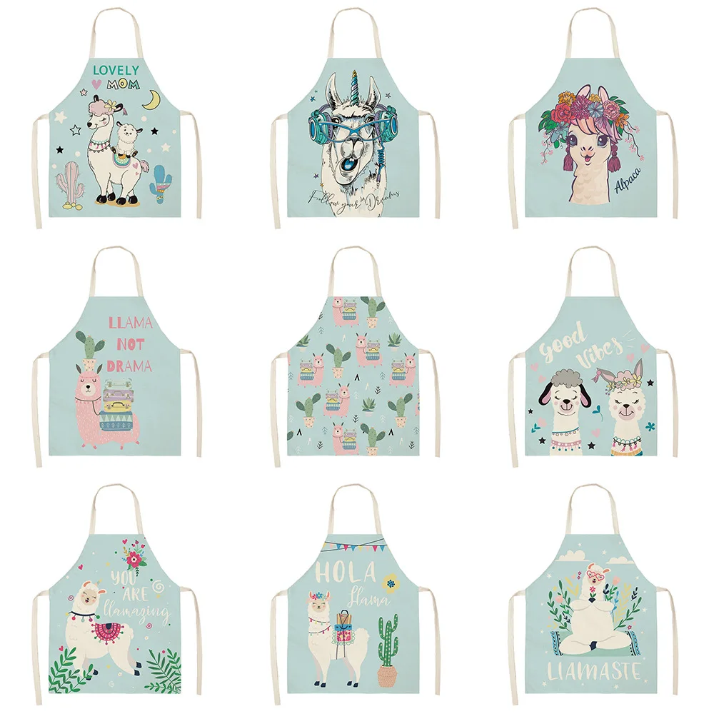 Cute Alpaca Women Kitchen Aprons Waterproof Cooking oil-proof Cotton Linen Antifouling Chef Apron Cleaning men kid aprons
Cute Alpaca Women Kitchen Aprons Waterproof Cooking oil-proof Cotton Linen Antifouling Chef Apron Cleaning men kid aprons
