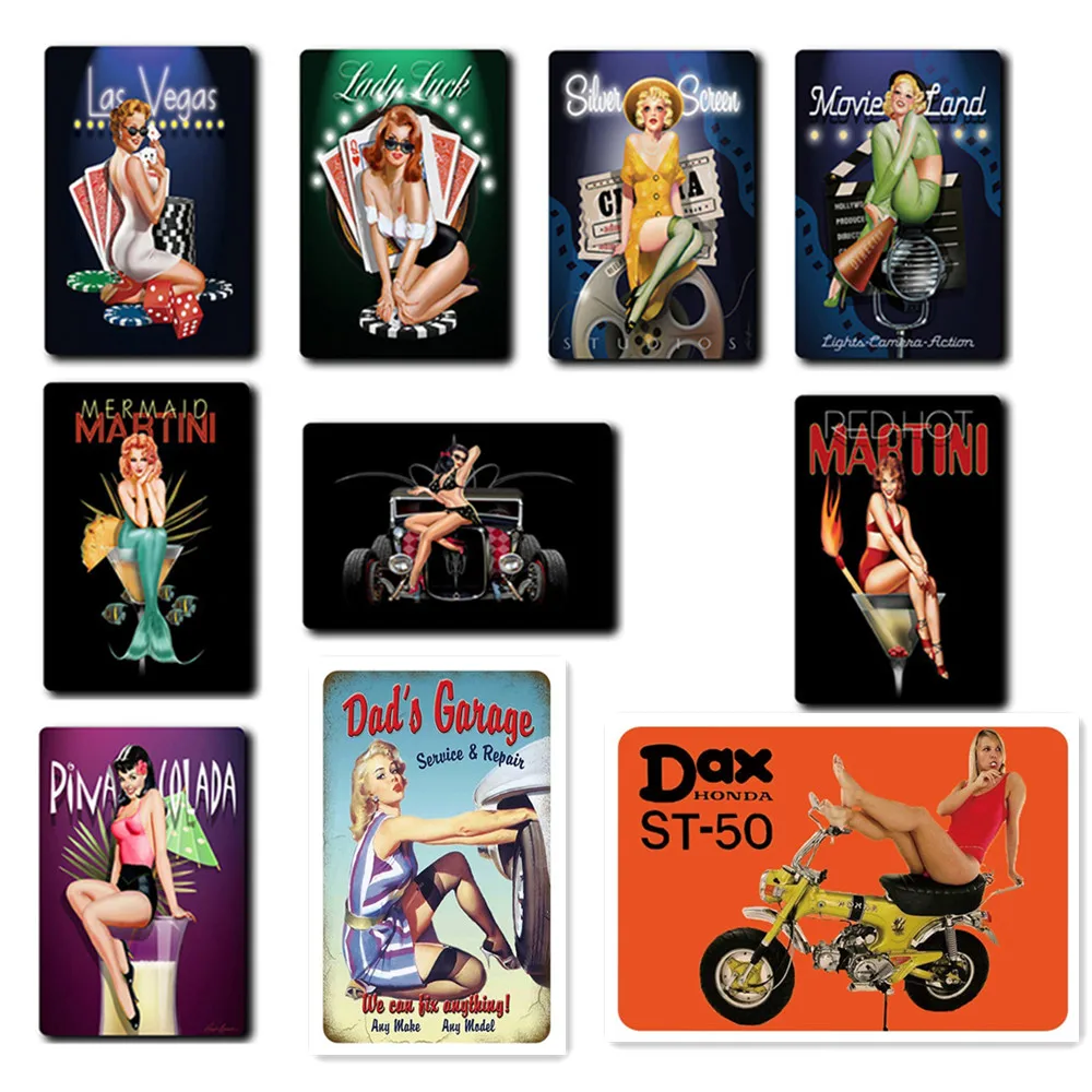 Hot Sexy Girl Metal Sign Vintage Tin Plaque Wall Art Decor for Bar Garage Club Retro Metal Posters Iron Painting 20x30cm
Hot Sexy Girl Metal Sign Vintage Tin Plaque Wall Art Decor for Bar Garage Club Retro Metal Posters Iron Painting 20x30cm
