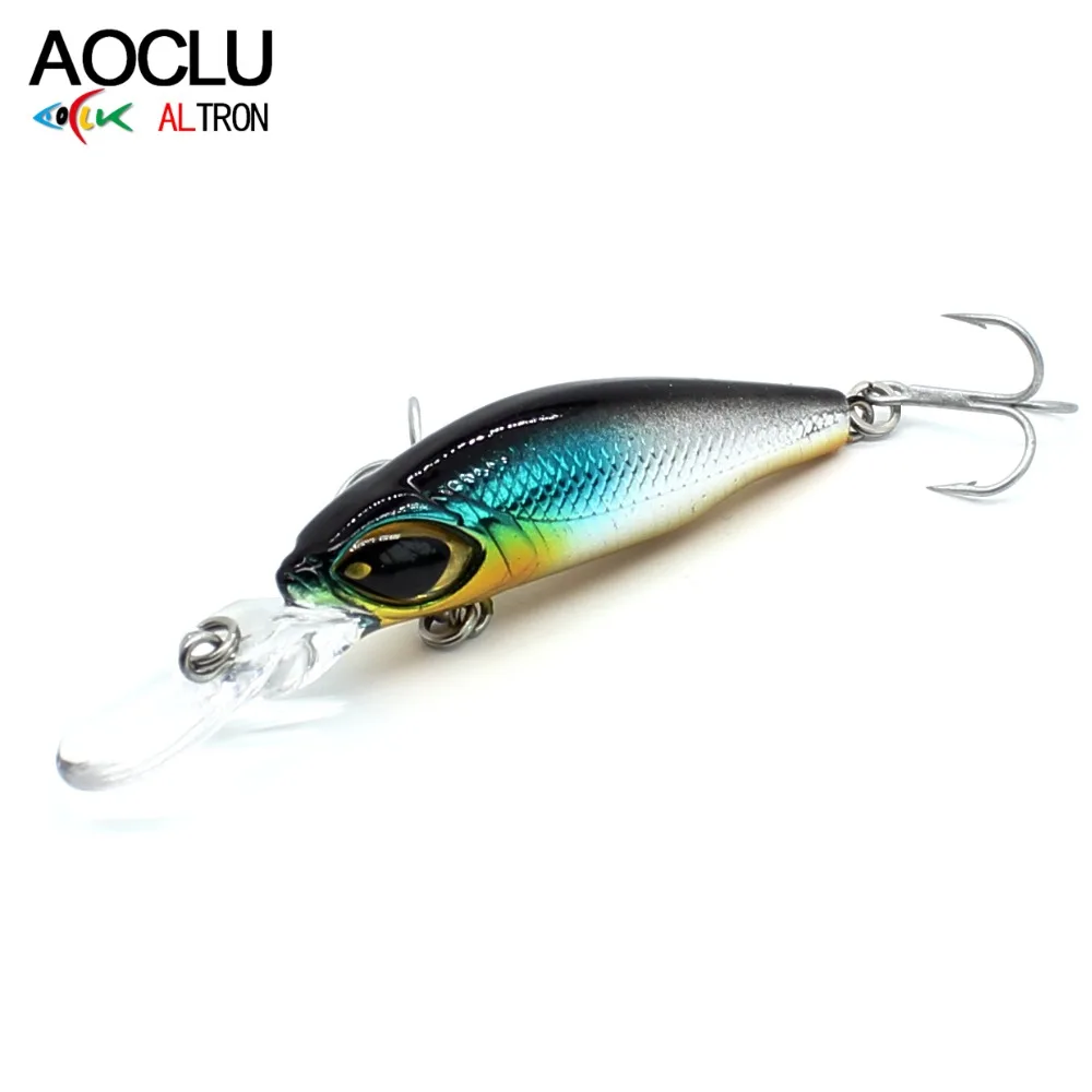 

AOCLU wobbler Crankbait 6 Colors 50mm 4.2g Hard Bait Jerkbait small Minnow Fishing lures Bass Fresh Salt water VMC hooks tackle