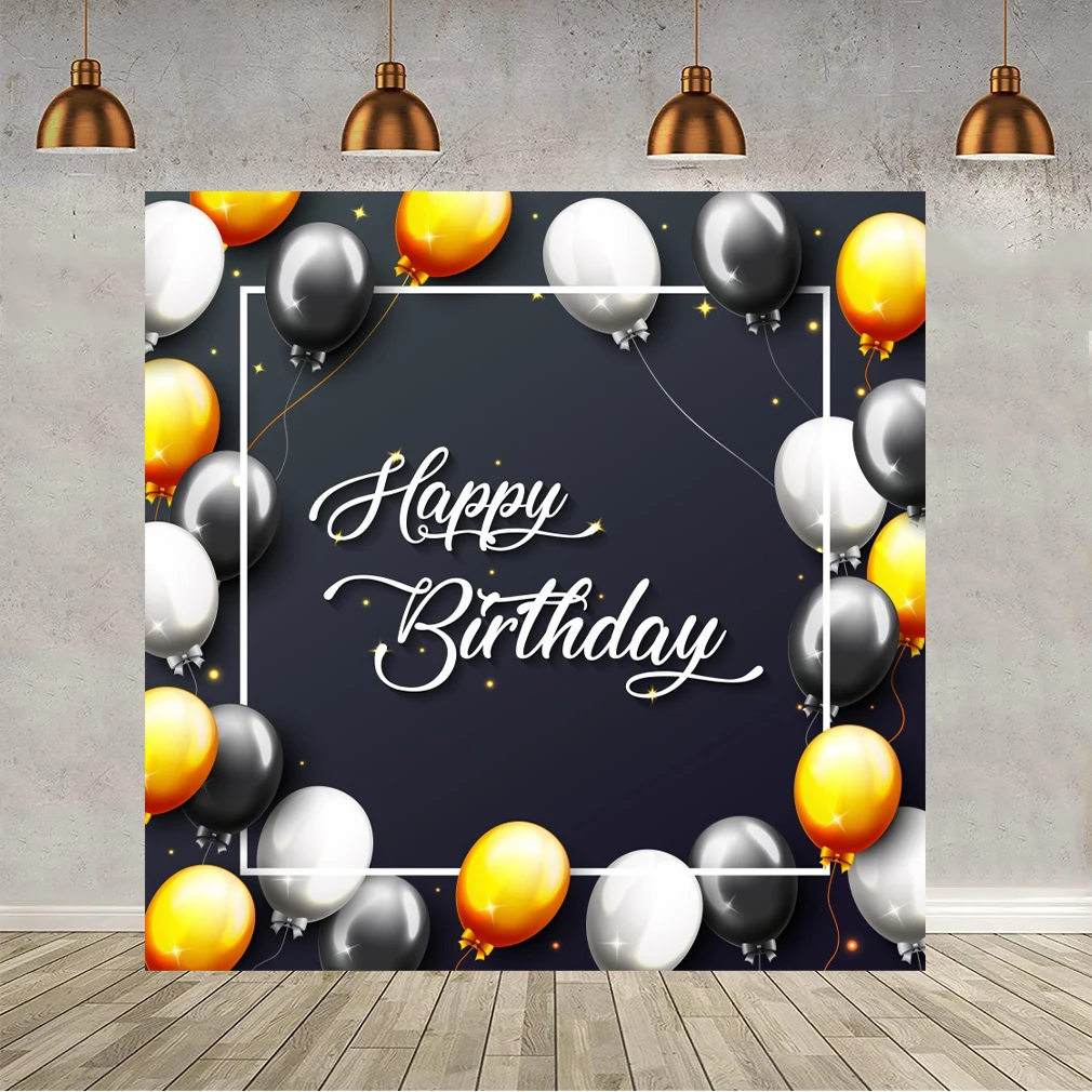 Happy birthday background, black balloon birthday party decoration, suitable for photography props for boys, girls and children
Happy birthday background, black balloon birthday party decoration, suitable for photography props for boys, girls and children