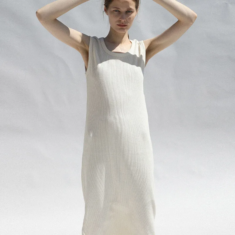 Knitted Cotton Long Dresses For Women Waffle Solid Sleeveless Chic Elegant Birthday Party Dresses Vestidos De Tricô Femenino
Knitted Cotton Long Dresses For Women Waffle Solid Sleeveless Chic Elegant Birthday Party Dresses Vestidos De Tricô Femenino
