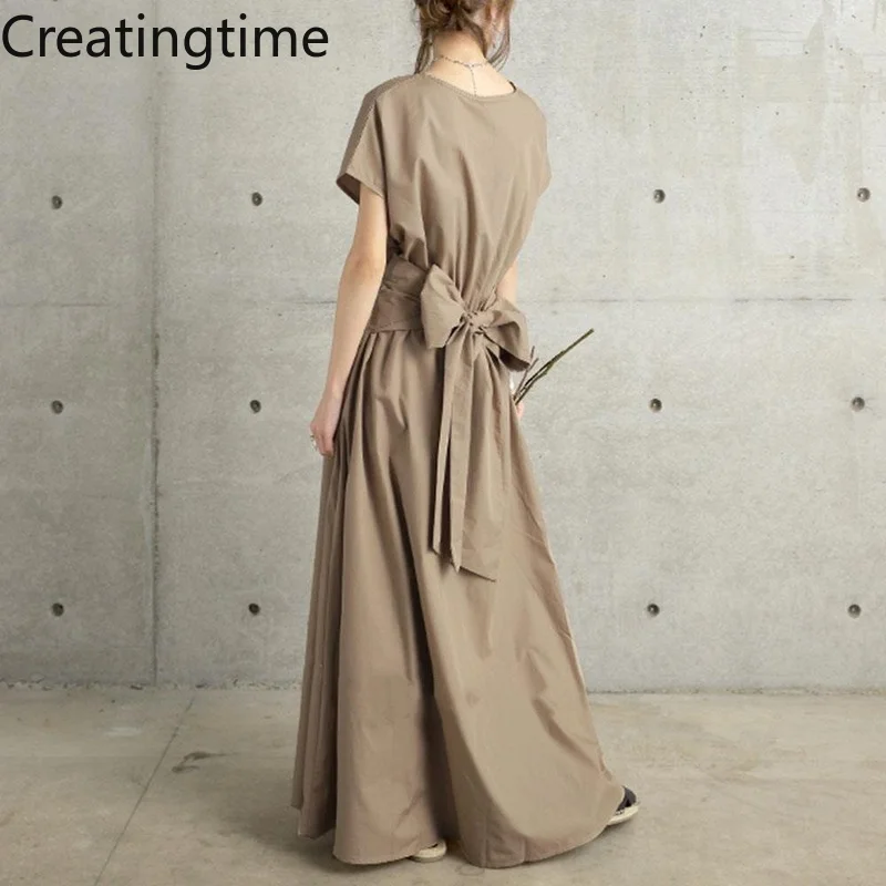 Creatingtime 2022 Summer New Fashion Trend Women's Japanese Solid Color Tie Bow Patchwork Short Sleeve High Waist Dress GA775
Creatingtime 2022 Summer New Fashion Trend Women's Japanese Solid Color Tie Bow Patchwork Short Sleeve High Waist Dress GA775