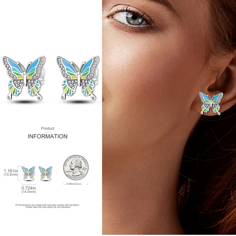 2023 Hot Sale 925 Sterling Silver Colorful Butterfly Dangle Earrings Fashion Jewelry Party Birthday Gifts
2023 Hot Sale 925 Sterling Silver Colorful Butterfly Dangle Earrings Fashion Jewelry Party Birthday Gifts