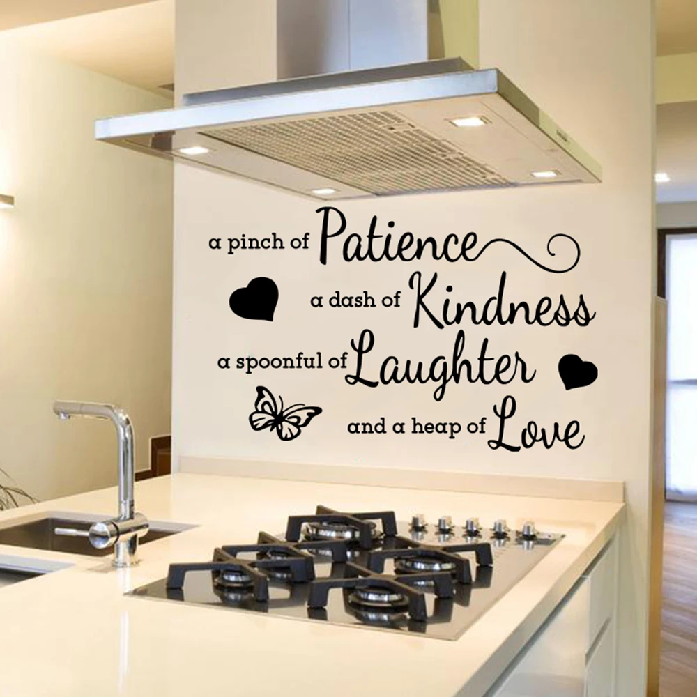 Kitchen A Pinch of Patience Wall Sticker Resturant Family Laughter Love Kindness Quote Wall Decal Living Room Vinyl Home Decor
Kitchen A Pinch of Patience Wall Sticker Resturant Family Laughter Love Kindness Quote Wall Decal Living Room Vinyl Home Decor