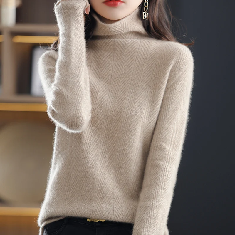 Pullover Turtleneck Cashmere Sweater Slim Fit Sexy Hot Sale New Ladies Long Sleeve 100% Wool Sweater Solid Color Knit Top S-XXL
Pullover Turtleneck Cashmere Sweater Slim Fit Sexy Hot Sale New Ladies Long Sleeve 100% Wool Sweater Solid Color Knit Top S-XXL