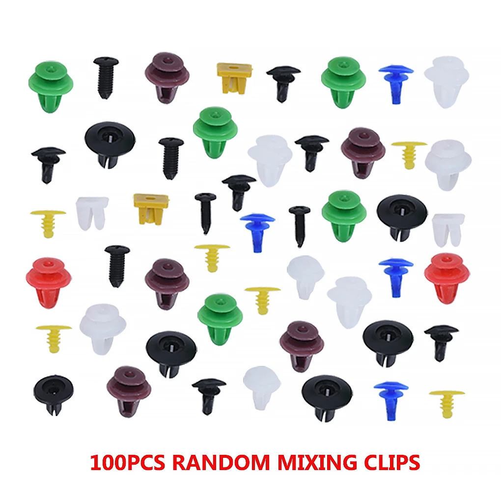 100Pcs/bag Color Size Random Car Fender Retainer Clips Portable Door Trim Fastening Push Pins Automotive Accessories
100Pcs/bag Color Size Random Car Fender Retainer Clips Portable Door Trim Fastening Push Pins Automotive Accessories