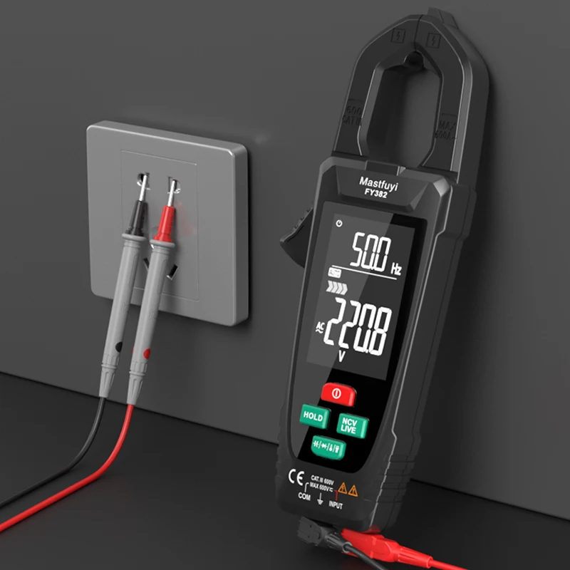 FY382 Professional Clamp Meter Big Screen AC Digital Multimeter Pinza Amperimetrica True RMS Capacitance NCV Ohm Hz Live Tester
FY382 Professional Clamp Meter Big Screen AC Digital Multimeter Pinza Amperimetrica True RMS Capacitance NCV Ohm Hz Live Tester