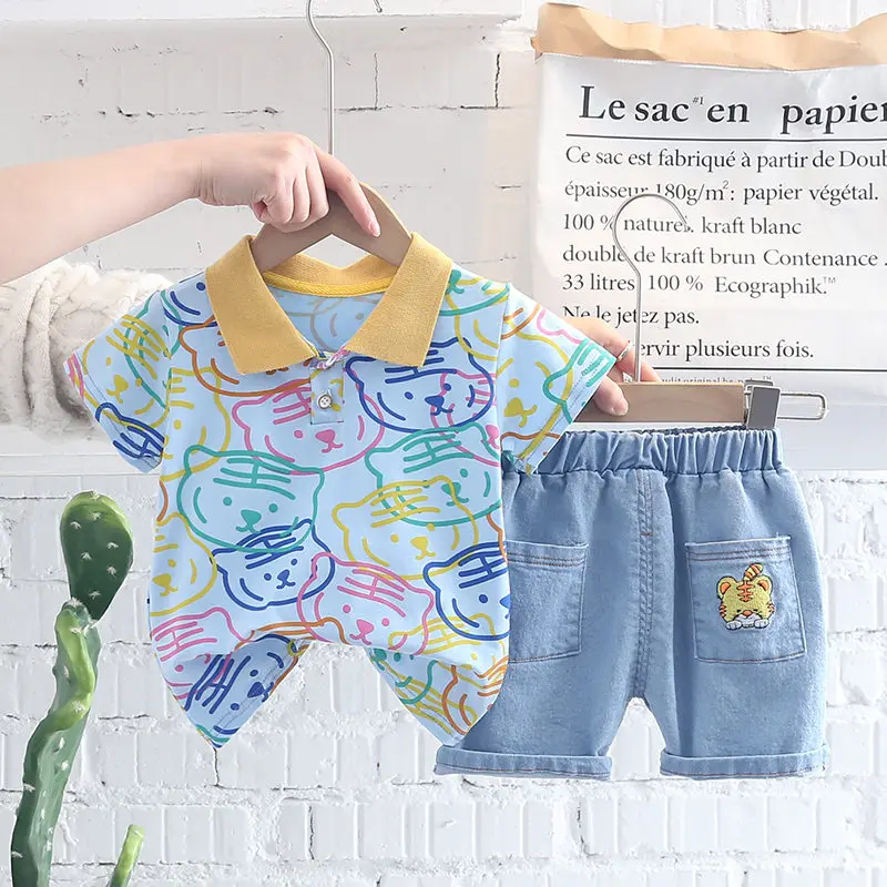 Summer Children Cotton Baby Boys Girls Clothes Printe T Shirts Shorts 2Pcs/sets Infant Kids Fashion Toddler Tracksuits 0-5 years
Summer Children Cotton Baby Boys Girls Clothes Printe T Shirts Shorts 2Pcs/sets Infant Kids Fashion Toddler Tracksuits 0-5 years