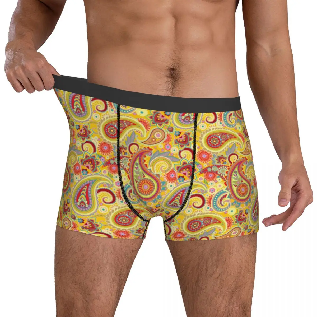 Yellow Retro Paisley Underwear Trippy Hippy Print Breathable Underpants Sublimation Boxer Brief 3D Pouch Large Size Boxer Shorts
Yellow Retro Paisley Underwear Trippy Hippy Print Breathable Underpants Sublimation Boxer Brief 3D Pouch Large Size Boxer Shorts