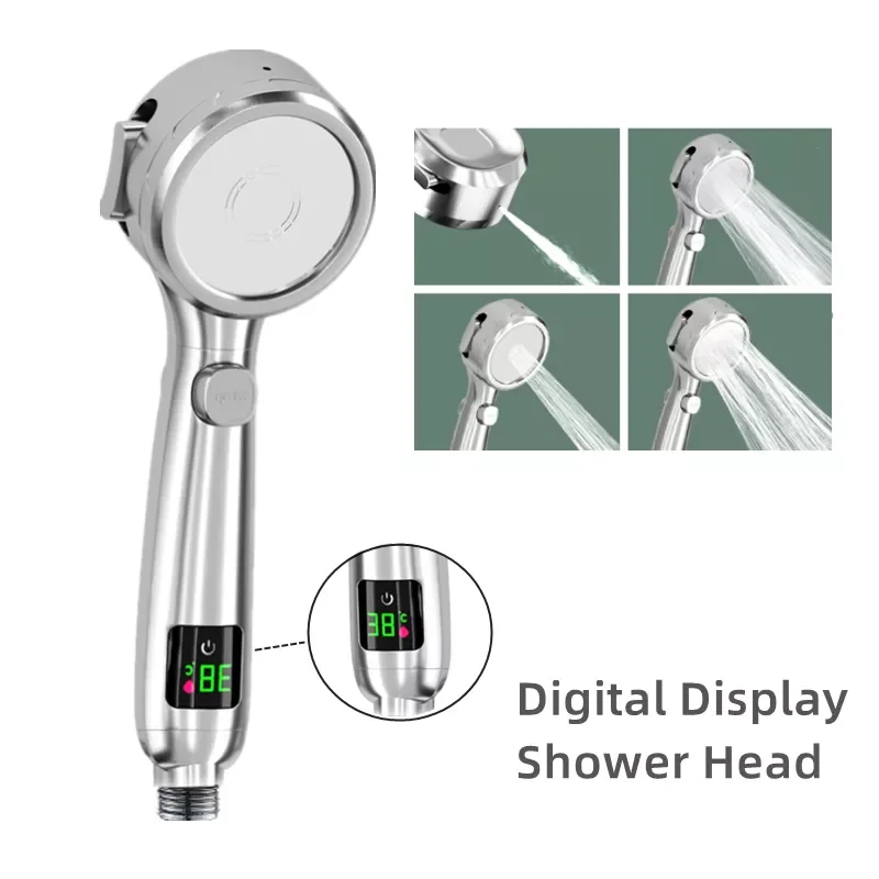 Modes Temperature DigitDisplay Shower Head Handheld No Charging Required High Pressure Water Saving Shower Head For Bathroom
Modes Temperature DigitDisplay Shower Head Handheld No Charging Required High Pressure Water Saving Shower Head For Bathroom