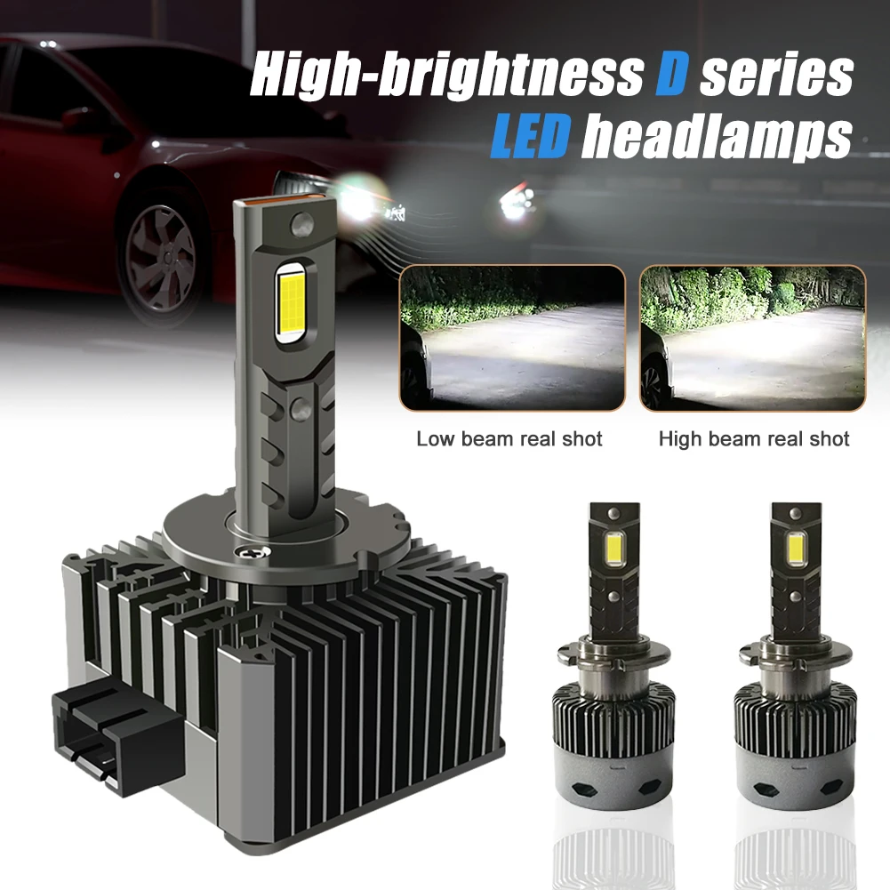 2Pcs Car LED Bulb D3S LED Headlights HID D1S D2S D4S Turbo LED 12500LM Two-sided CSP Chip 6000K White 55W Plug&Play
2Pcs Car LED Bulb D3S LED Headlights HID D1S D2S D4S Turbo LED 12500LM Two-sided CSP Chip 6000K White 55W Plug&Play