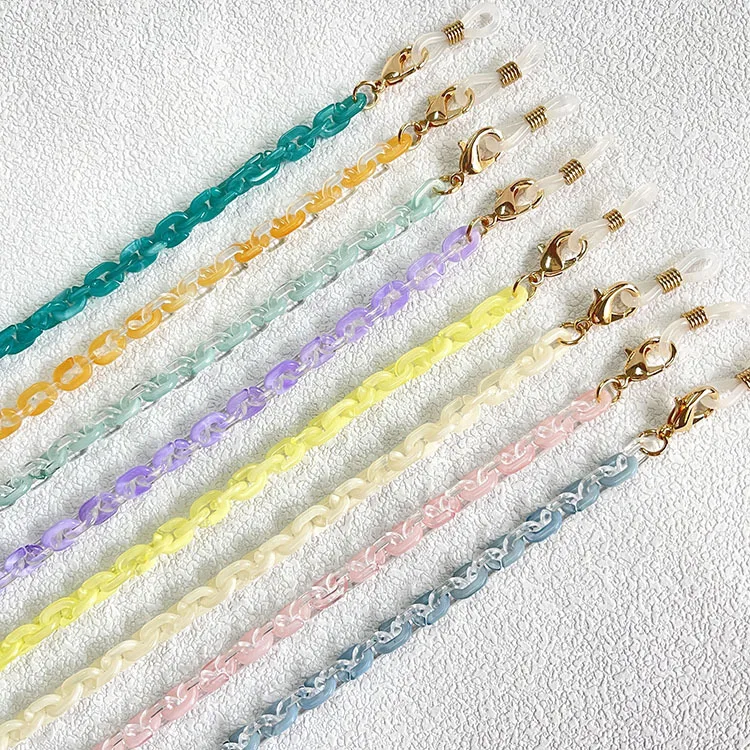 Colorful Resin Acrylic Chain for Mask Lanyard Glasses Chain Sunglasses Straps Mask Necklace Women Men Neck Holder Rope Strap
Colorful Resin Acrylic Chain for Mask Lanyard Glasses Chain Sunglasses Straps Mask Necklace Women Men Neck Holder Rope Strap