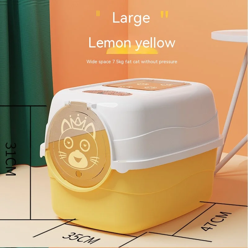 Fully Enclosed Cat Litter Box Splash-Proof Pet Cleaning Kitten Potty Toilet Plastic Toilet Tray Cat Litter Box Odor Isolation
Fully Enclosed Cat Litter Box Splash-Proof Pet Cleaning Kitten Potty Toilet Plastic Toilet Tray Cat Litter Box Odor Isolation