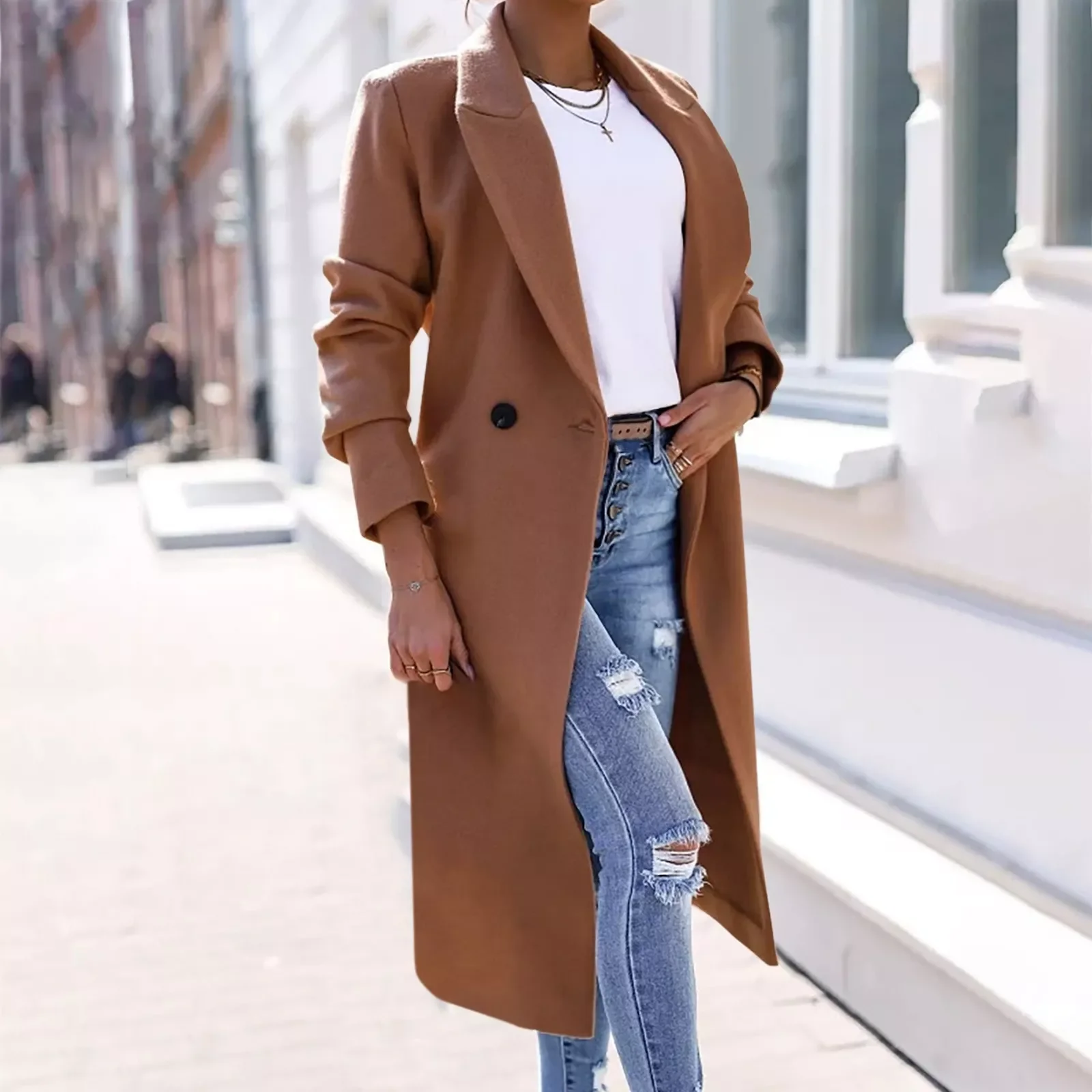 NEW IN Women's Faux Wool Coat Blouse Thin Coat Trench Plaid Lapel Coat Women Good Hew Winter Jackets Women Overcoat for Wome
NEW IN Women's Faux Wool Coat Blouse Thin Coat Trench Plaid Lapel Coat Women Good Hew Winter Jackets Women Overcoat for Wome