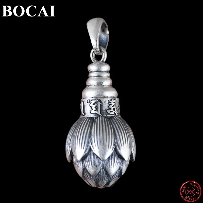 Genuine BOCAI S990 Sterling Silver Pendants for Women Men New Fashion Vintage Lotus The Six Syllable Mantra Matte Jewelry Amulet
Genuine BOCAI S990 Sterling Silver Pendants for Women Men New Fashion Vintage Lotus The Six Syllable Mantra Matte Jewelry Amulet