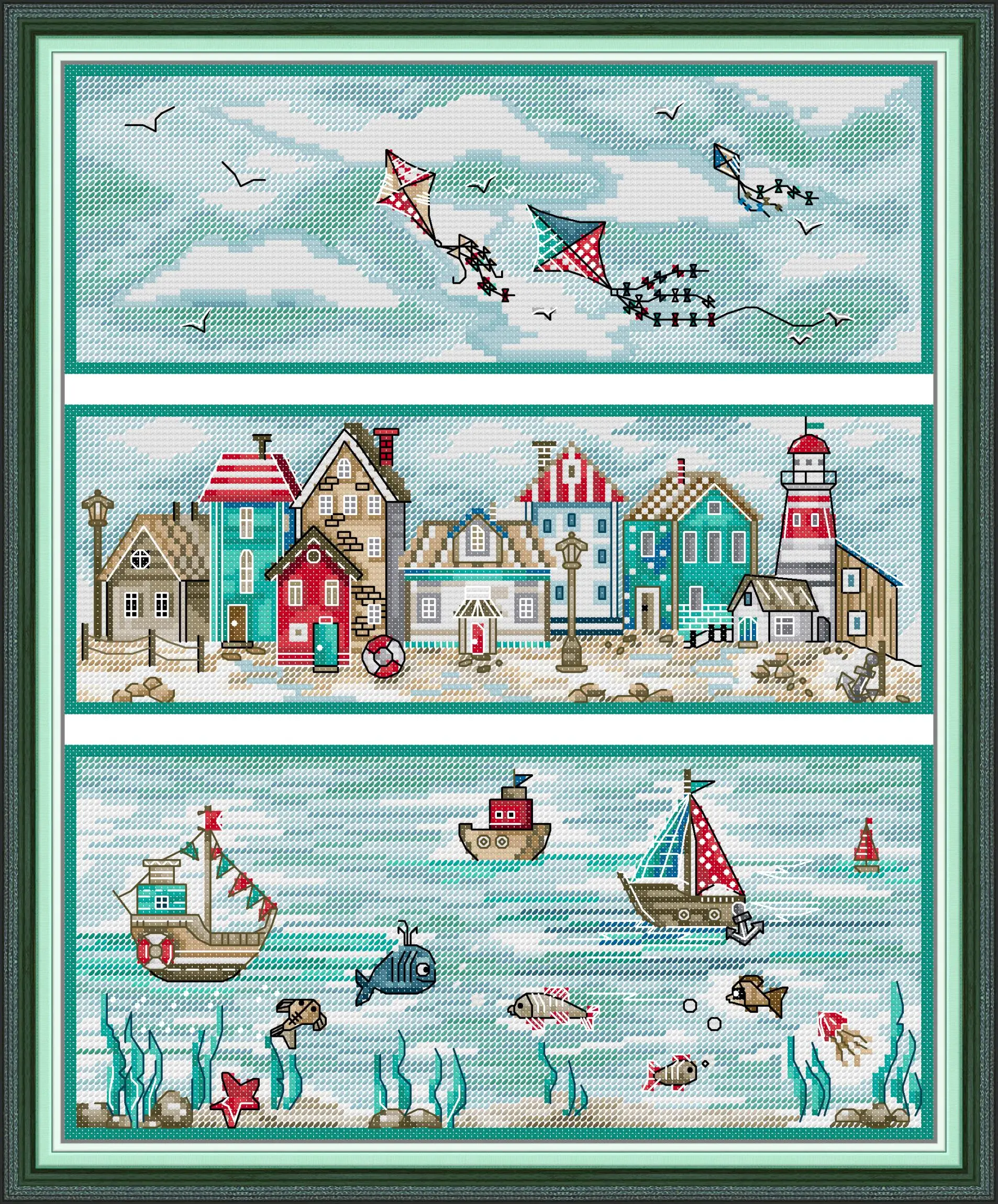 Joy Sunday Pre-printed Cross Stitch Kit DIY Easy Pattern Aida 14/11CT Stamped Fabric Embroidery Set-Land, Sea and Air
Joy Sunday Pre-printed Cross Stitch Kit DIY Easy Pattern Aida 14/11CT Stamped Fabric Embroidery Set-Land, Sea and Air