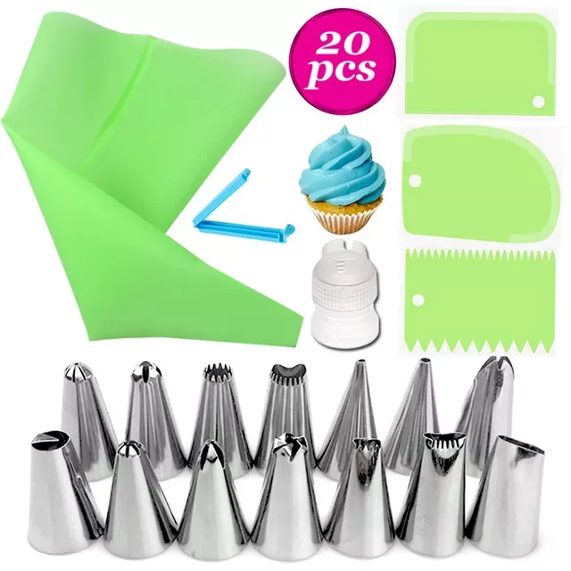 Stainless Steel+Plastic Cakes Decoration Pastry Nozzle Set Multi Purpose With Cream Pastry Bag Kitchen Gadgets
Stainless Steel+Plastic Cakes Decoration Pastry Nozzle Set Multi Purpose With Cream Pastry Bag Kitchen Gadgets