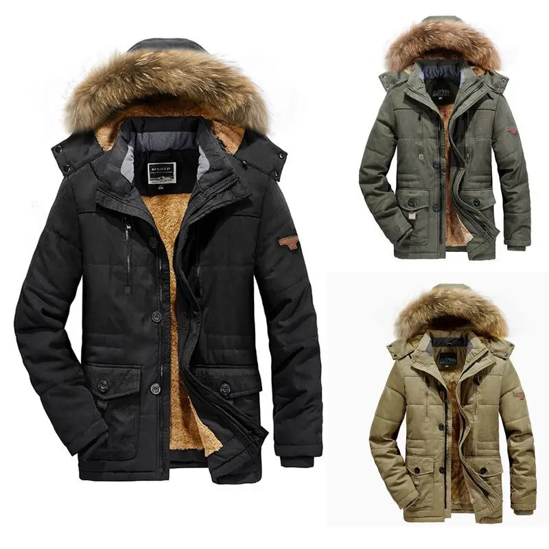 Men's Thicken Warm Winter Jacket Fleece Parkas Cotton-Padded Male Windbreaker Hooded Outwear Cotton Parka Snow Coats 7XL E157
Men's Thicken Warm Winter Jacket Fleece Parkas Cotton-Padded Male Windbreaker Hooded Outwear Cotton Parka Snow Coats 7XL E157