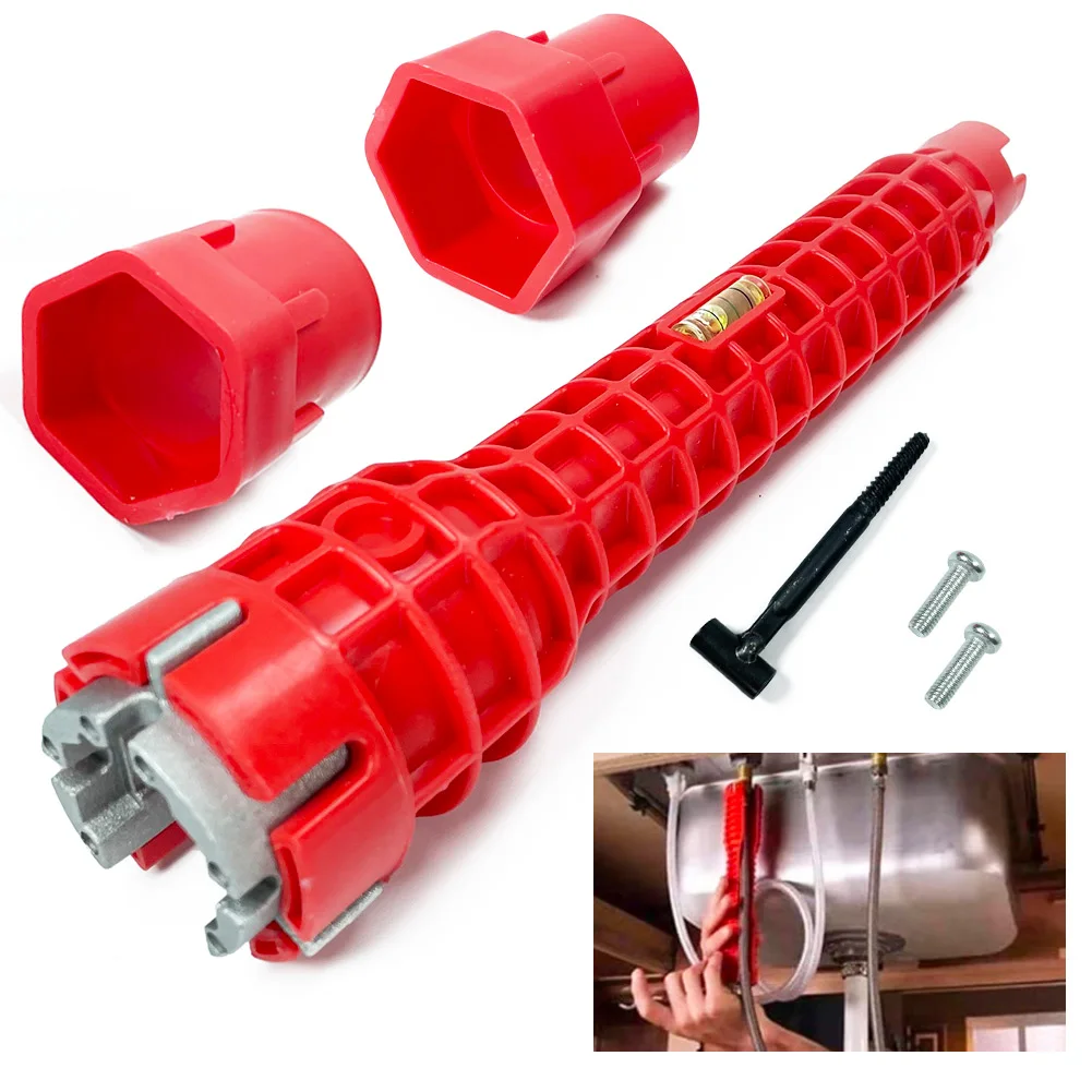 5/8 In 1 Multifunction Flume Wrench Anti-slip Kitchen Sink Repair Tool Bathroom Faucet Assembly Key Plumbing Installation Wrench
5/8 In 1 Multifunction Flume Wrench Anti-slip Kitchen Sink Repair Tool Bathroom Faucet Assembly Key Plumbing Installation Wrench