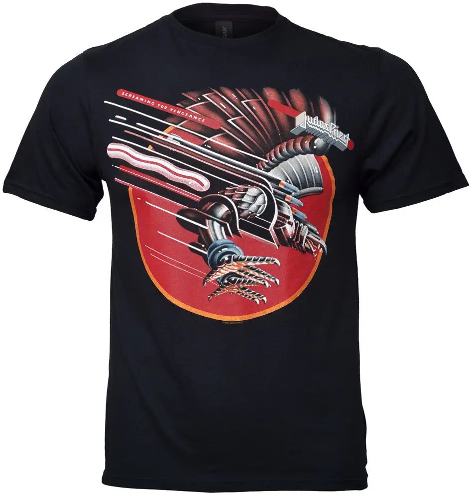 Футболка с официальным изображением жудаса священника визжащего за месть альбом