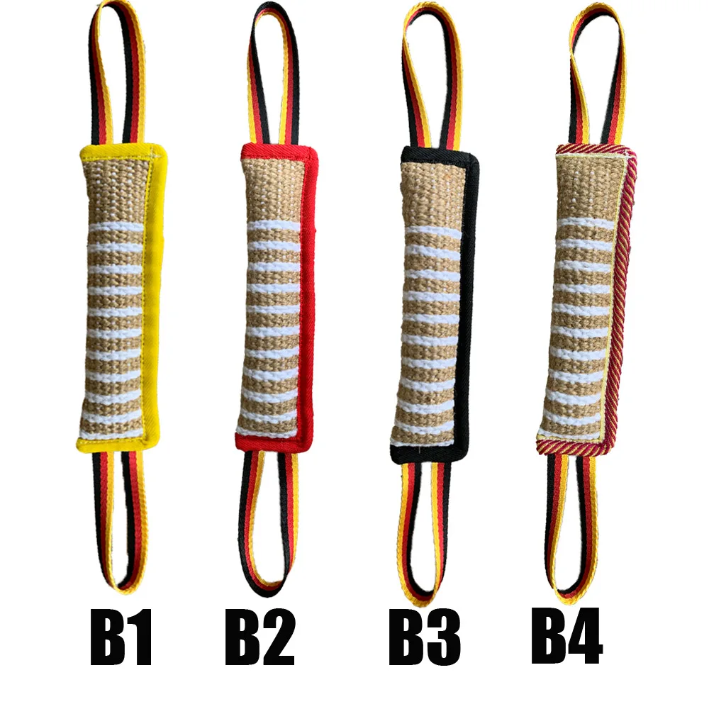 Dog Training Hemp Bite Stick Tug Toy Dog Bite Pillow Molar Stick with 2 Handles for Towing Interactive Play Dog Accessories
Dog Training Hemp Bite Stick Tug Toy Dog Bite Pillow Molar Stick with 2 Handles for Towing Interactive Play Dog Accessories