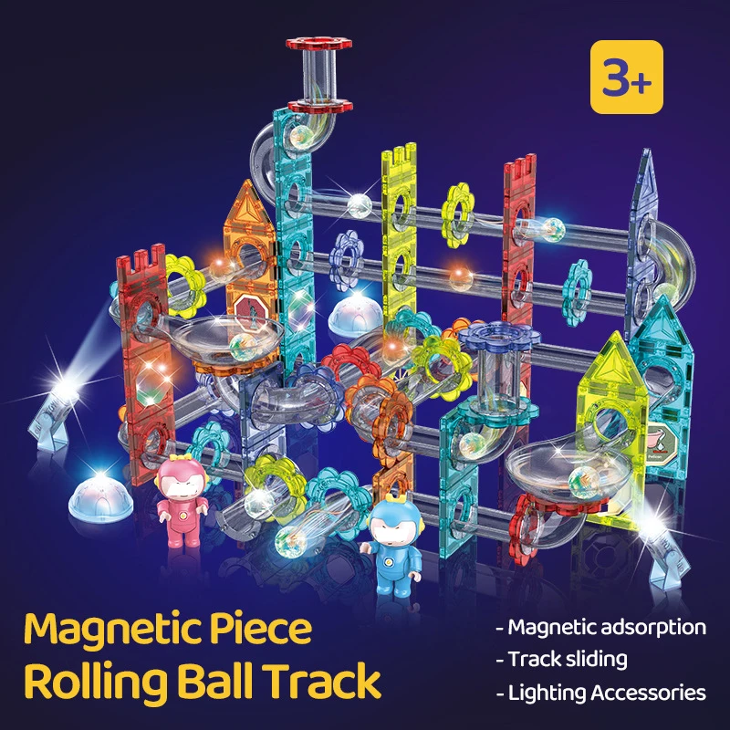 

Light Magnetic Film, Color Window Track, Building Blocks, Children's Slide, Rolling Ball, Magnetic Building Block Splicing Toys
