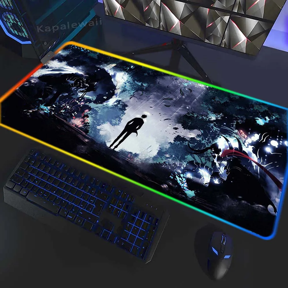 Solo Leveling Big Desk Mat Keyboard Pads Backlight LED Non-slip Mousemat Rubber Pads Gaming Mousepad Pc 900x400mm XXL Mouse Pad
Solo Leveling Big Desk Mat Keyboard Pads Backlight LED Non-slip Mousemat Rubber Pads Gaming Mousepad Pc 900x400mm XXL Mouse Pad