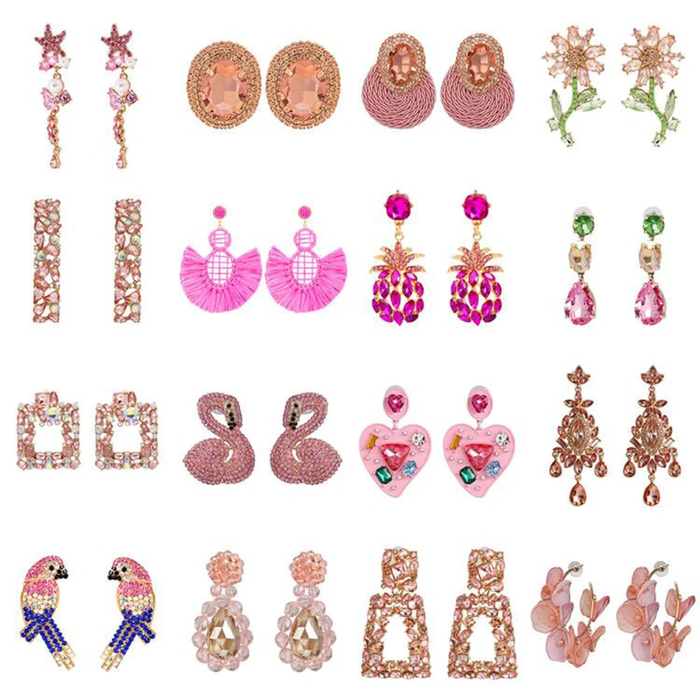 New Korean Sweet Pink Vintage Drop Earring Bling Crystal Long Earring brincos pendientes Wholesale Statement Jewelry Bijoux
New Korean Sweet Pink Vintage Drop Earring Bling Crystal Long Earring brincos pendientes Wholesale Statement Jewelry Bijoux