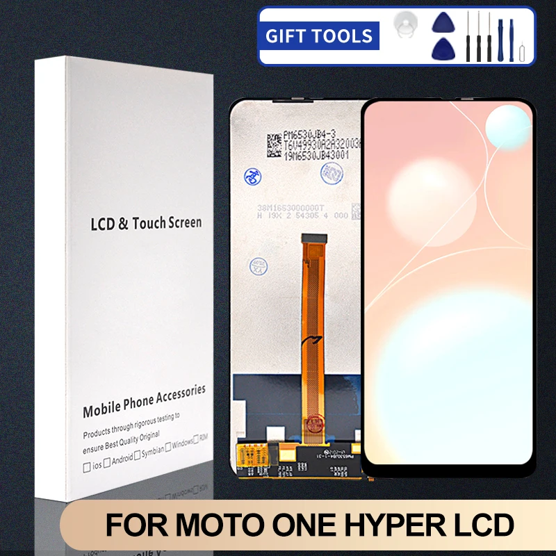 6,5 дюймовый дисплей XT2027 для Motorola Moto One Hyper Lcd, сенсорный дигитайзер в сборе, запасной экран для телефона с инструментами
6,5 дюймовый дисплей XT2027 для Motorola Moto One Hyper Lcd, сенсорный дигитайзер в сборе, запасной экран для телефона с инструментами