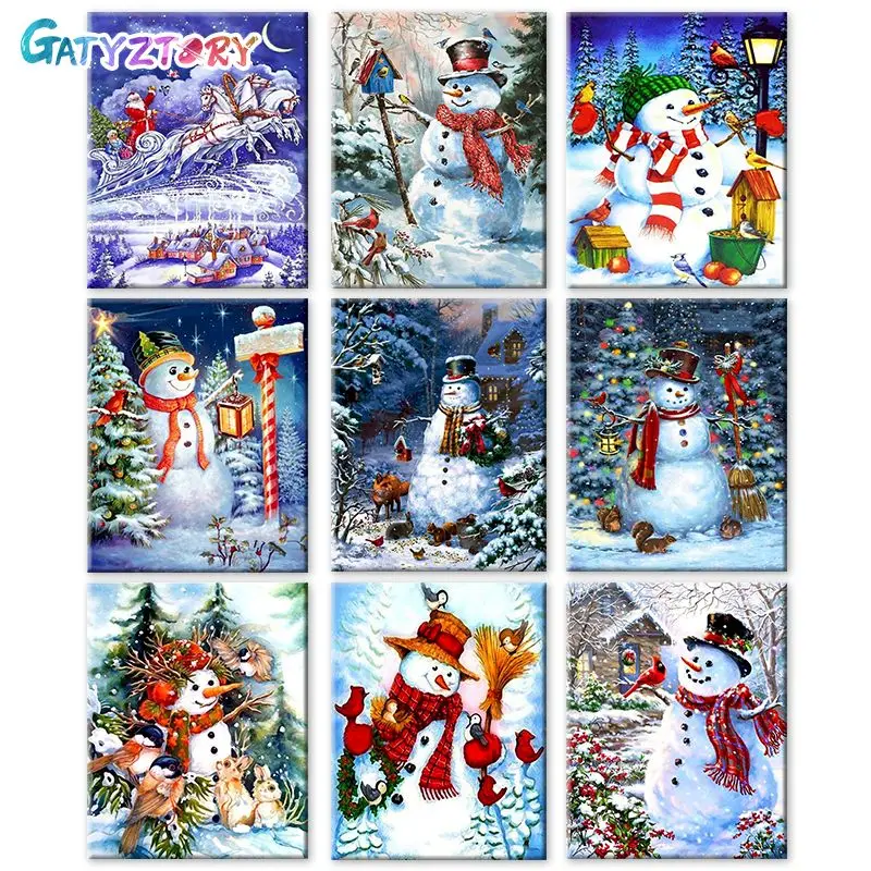 GATYZTORY Coloring By Number Animals Kits Painting By Number Winter Snowman DIY Frame Modern On Canvas HandPainted Art Gift
GATYZTORY Coloring By Number Animals Kits Painting By Number Winter Snowman DIY Frame Modern On Canvas HandPainted Art Gift