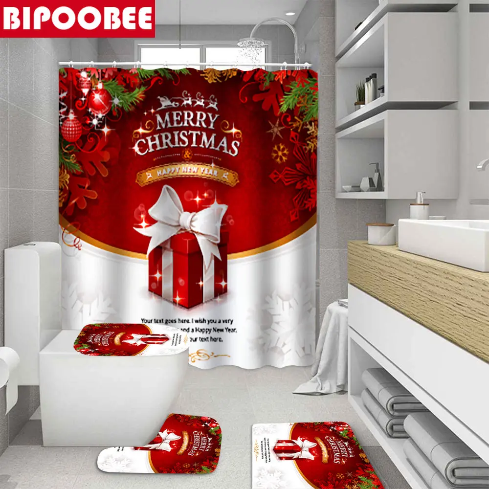 Рождественский подарок, занавеска для ванной s, водонепроницаемая занавеска для душа из полиэстера, Набор ковриков для ванной, коврики, чехол для унитаза и нескользящий ковер
Рождественский подарок, занавеска для ванной s, водонепроницаемая занавеска для душа из полиэстера, Набор ковриков для ванной, коврики, чехол для унитаза и нескользящий ковер
