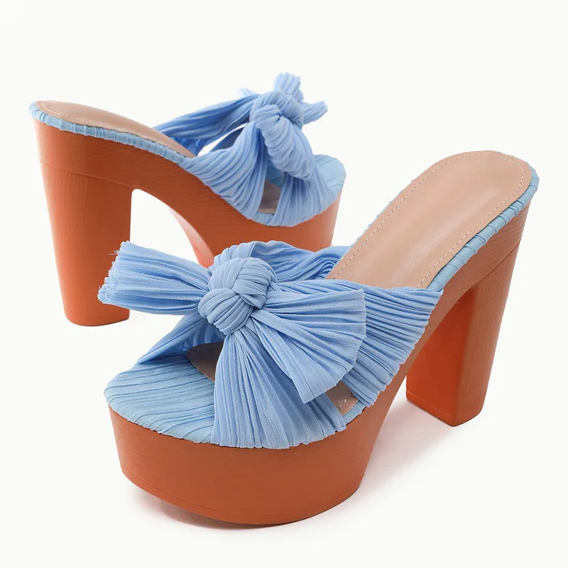 Brand Design Butterfly-knot High Platform High Heels Leisure Women Slipper Wedges Platform Sandals Summer Wooden Heel Thick Shoe
Brand Design Butterfly-knot High Platform High Heels Leisure Women Slipper Wedges Platform Sandals Summer Wooden Heel Thick Shoe