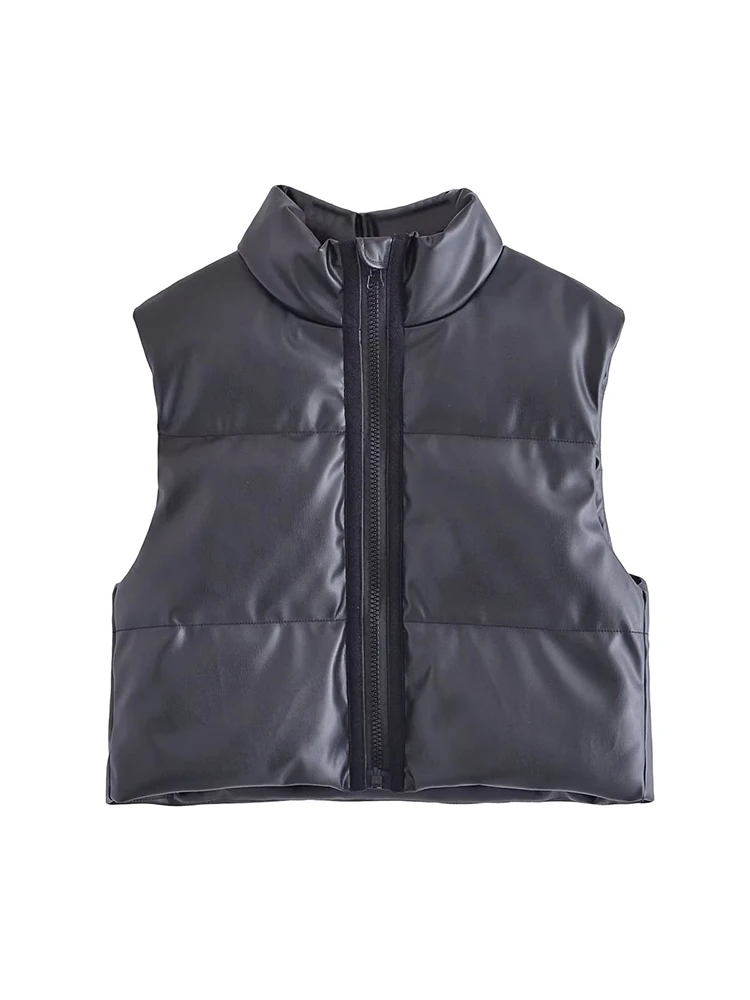 Autumn 2022 New Ladies Fashion Chic Personality Station Collar Imitation Leather PU Cotton Waistcoat Retro Casual Short Jacket
Autumn 2022 New Ladies Fashion Chic Personality Station Collar Imitation Leather PU Cotton Waistcoat Retro Casual Short Jacket