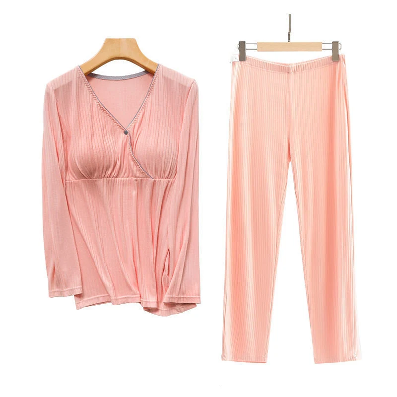 Summer Plus Size Maternity Clothes Women Nursing Bra Free Long Sleeve Shirt&Adjustable Pants Two Piece Set Pregnancy Sleepwear
Summer Plus Size Maternity Clothes Women Nursing Bra Free Long Sleeve Shirt&Adjustable Pants Two Piece Set Pregnancy Sleepwear