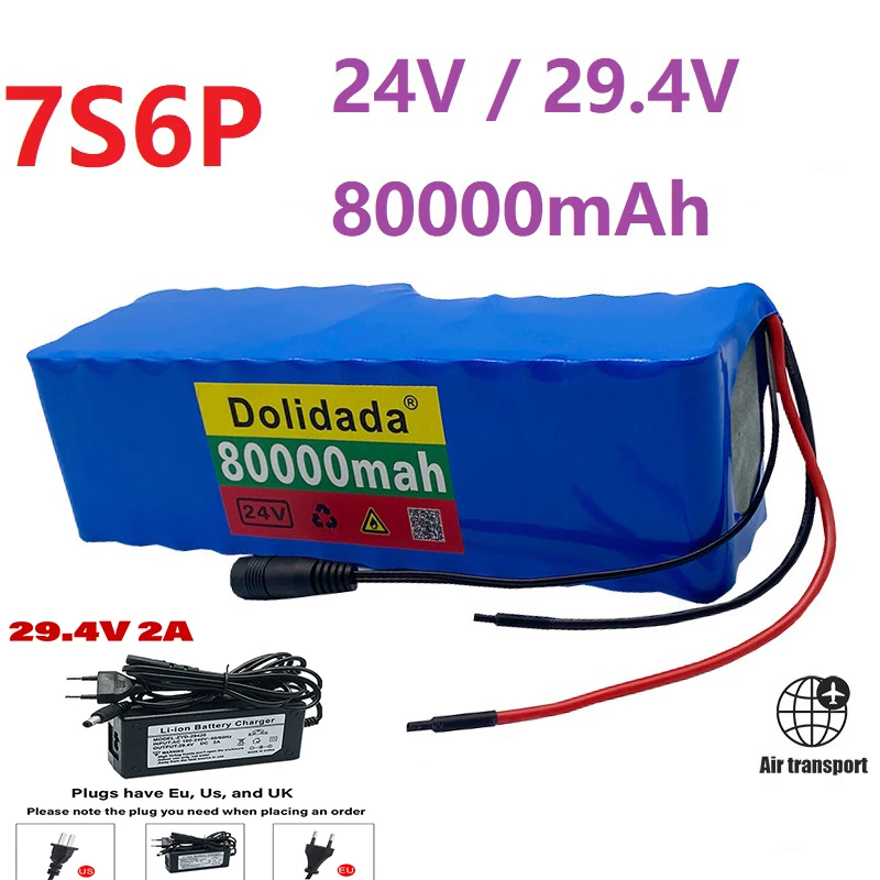 7S6P 24V 29.4 V 80Ah Rechargeable Lithium Battery Charger Customized Plug Intelligent BMS Electric Boat, DIY Battery Pack
7S6P 24V 29.4 V 80Ah Rechargeable Lithium Battery Charger Customized Plug Intelligent BMS Electric Boat, DIY Battery Pack