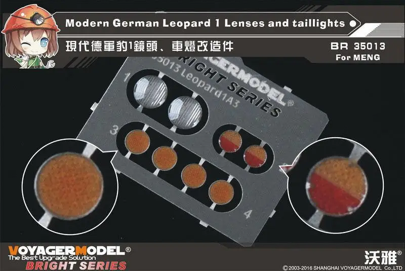 Современные немецкие линзы и задние фонари Voyager 1/35 BR35013 Leopard 1 (Для MENG)
Современные немецкие линзы и задние фонари Voyager 1/35 BR35013 Leopard 1 (Для MENG)