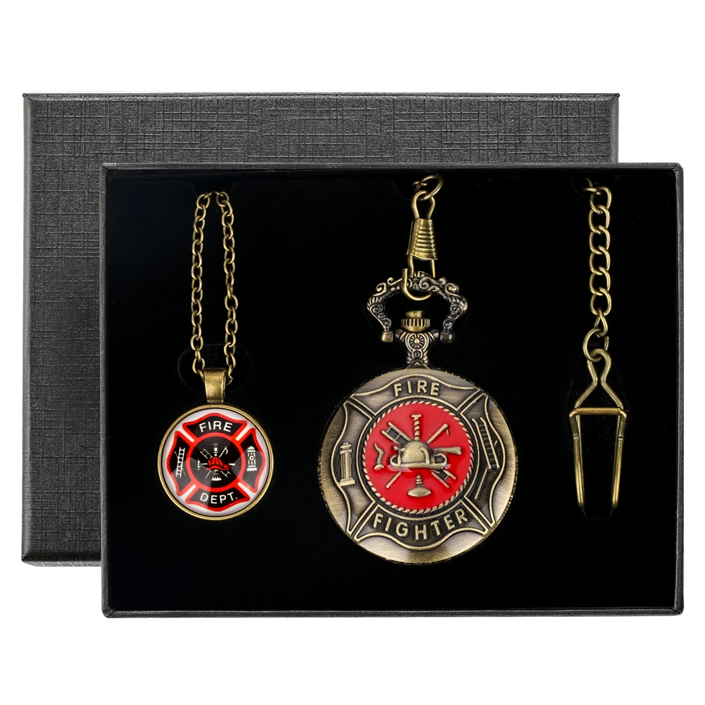 Fire Fighter Themed Pocket Watch Gifts Box Sets Quartz Movement Arabic Numerals Dial Antique Style Alloy Metal Pendant Necklace
Fire Fighter Themed Pocket Watch Gifts Box Sets Quartz Movement Arabic Numerals Dial Antique Style Alloy Metal Pendant Necklace