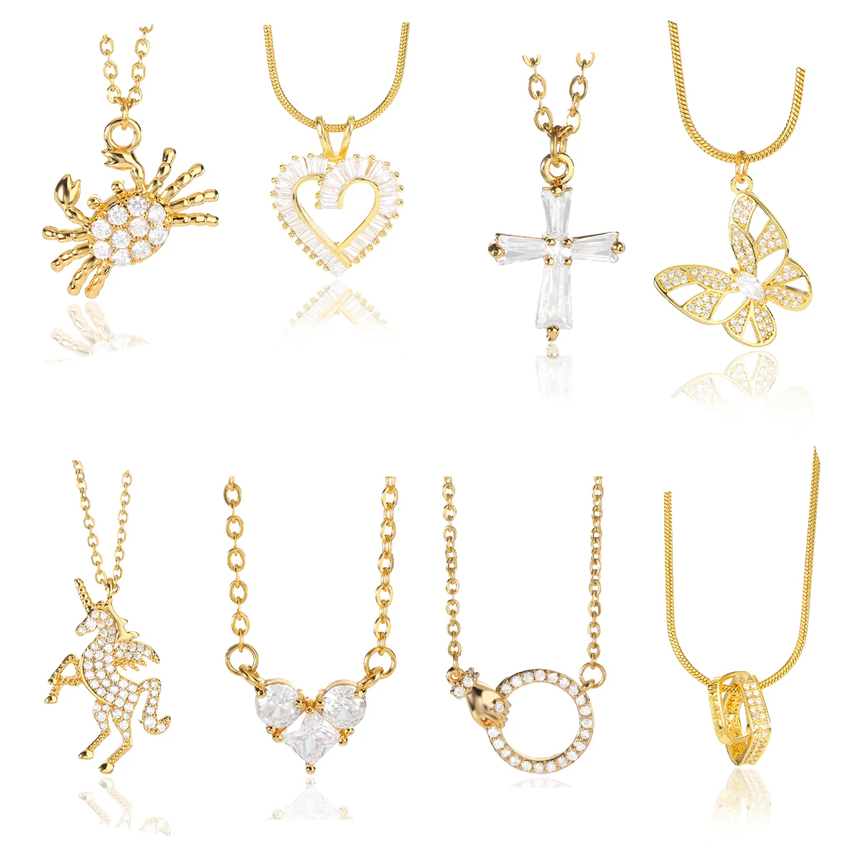 Fashion Charm Unicorn Cross Love Heart Circle Zircon Pendant Collar Jewelry Necklace For Women Girls Jewellery Gifts
Fashion Charm Unicorn Cross Love Heart Circle Zircon Pendant Collar Jewelry Necklace For Women Girls Jewellery Gifts