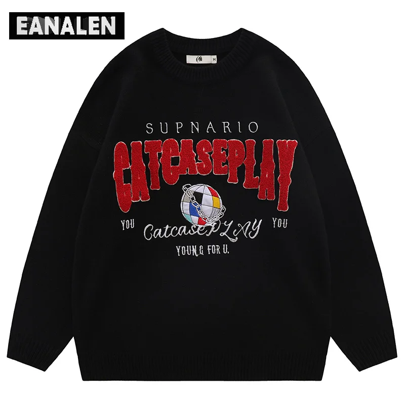 Harajuku Flocking Letter Graffiti Jumper Sweater Men's Gothic Graffiti Retro Sweater Oversized Knit Sweater Grandpa Ugly Sweater
Harajuku Flocking Letter Graffiti Jumper Sweater Men's Gothic Graffiti Retro Sweater Oversized Knit Sweater Grandpa Ugly Sweater